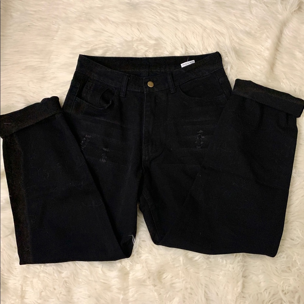 shein high waisted ripped pants